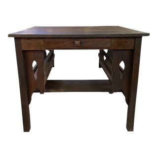 Antique Arts and Crafts, Craftsman Wood Desk For Sale