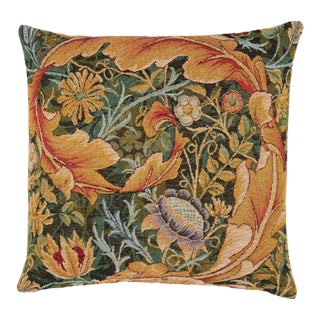 Acanthus Swirl II Woolblend Tapestry Cushion With Feather Filler - 46x46cm (18"x18") For Sale