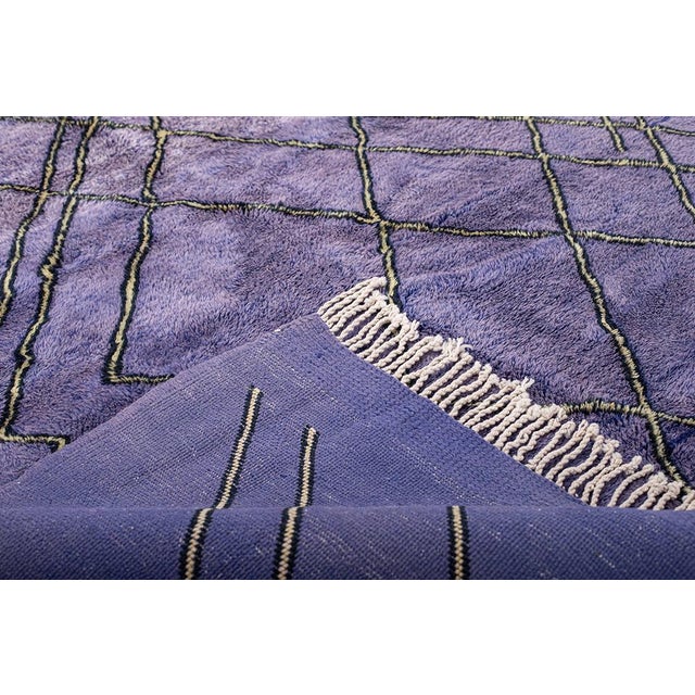 Hand-Knotted Moroccan Wool Rug | 10'2" X 7'0" | One of a Kind For Sale - Image 6 of 8