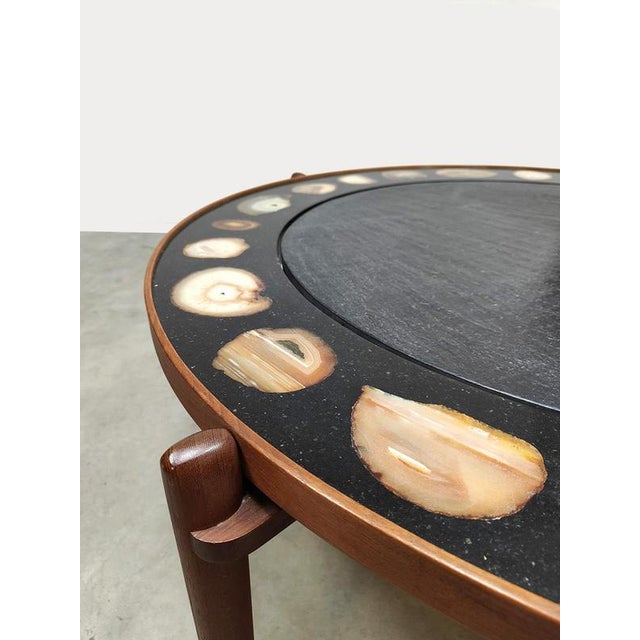 Stone Vintage E8 Coffee Table in Agate and Stone from Heinz Lilienthal, 1960s For Sale - Image 7 of 7