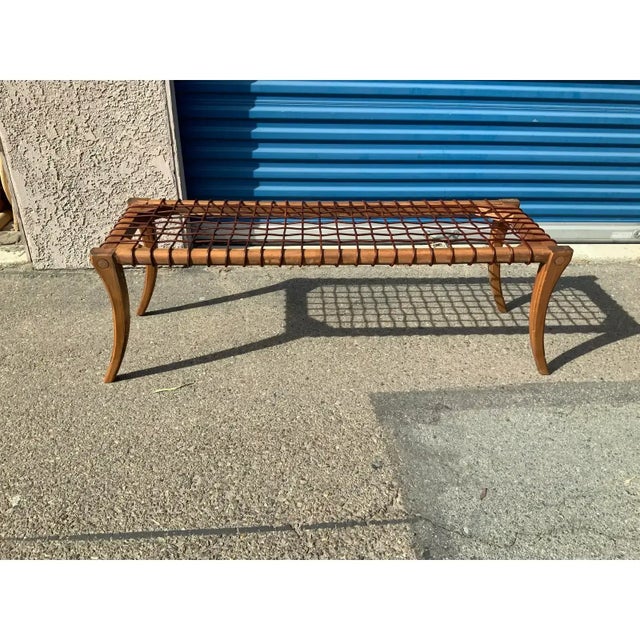 Modern mid century style ROBSJOHN GIBBINGS STYLE BENCH. The bench is made of solid walnut and is 54’’ long 18’’ tall and...