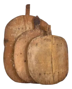 Vintage Oval Cutting Boards, 1920, Set of 3