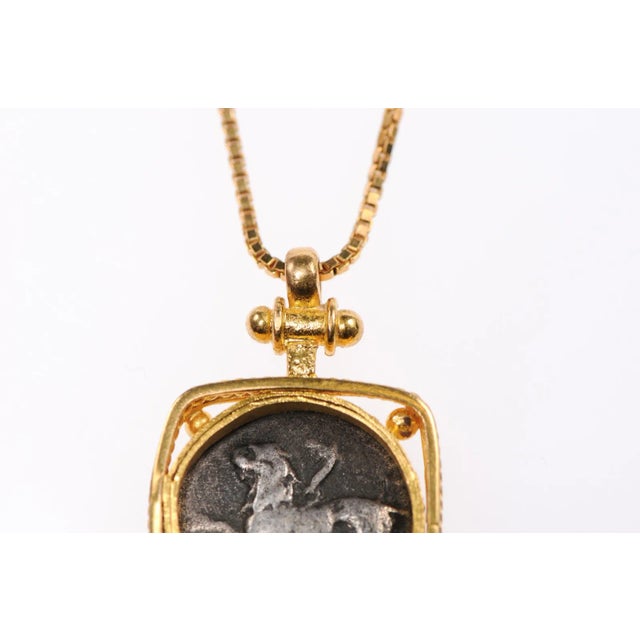 Antique Dove & Chimeara 1/4 Stater Pendant For Sale In Atlanta - Image 6 of 10