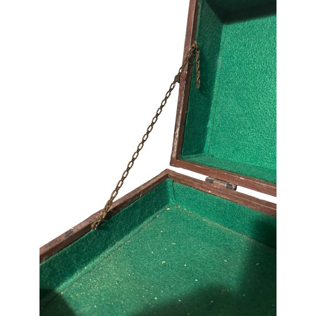 Antique 19th C. Machinists Quarter Sawn Oak 5-Drawer Toolbox Chest With Removable Facing For Sale - Image 10 of 11