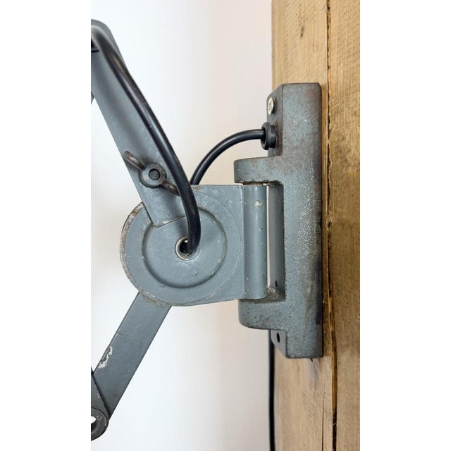 1950s Industrial Black Enamel Scissor Wall Lamp, 1950s For Sale - Image 5 of 18