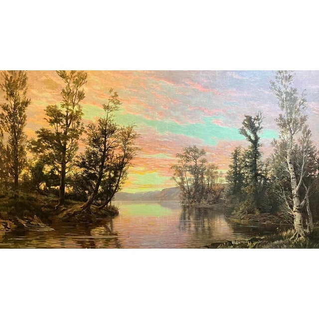 Jules Jequier, Sunset, Oil on Canvas For Sale - Image 16 of 16
