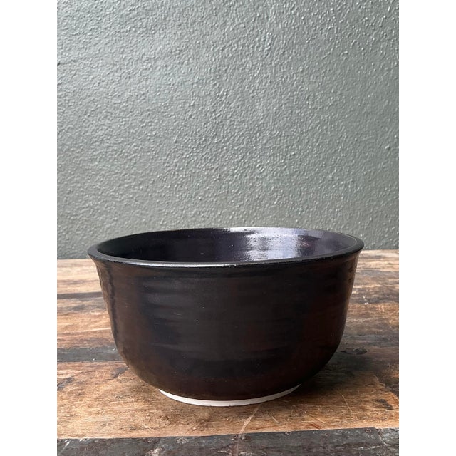 Vintage Original Studio Pottery Shadow Glaze Bowl For Sale In West Palm - Image 6 of 12