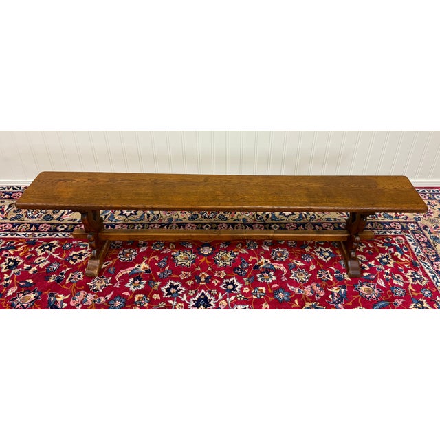 Antique French Farmhouse Bench Banquette Seating Window Seat c.1920s-30 For Sale - Image 9 of 17