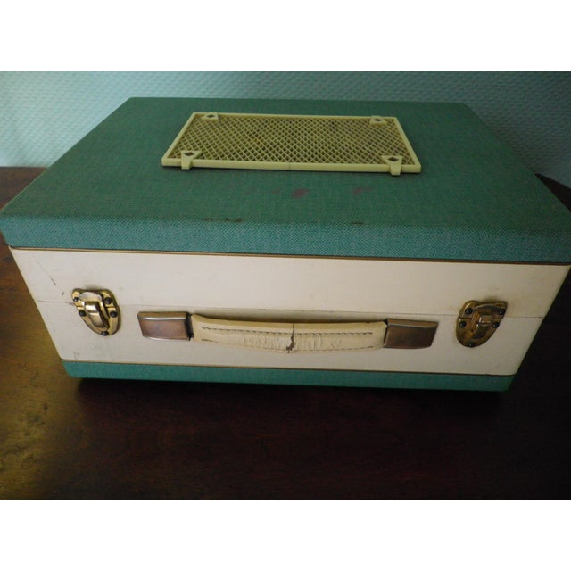 Metal Vintage Melodyne Portable Record Player, 1960s For Sale - Image 7 of 12
