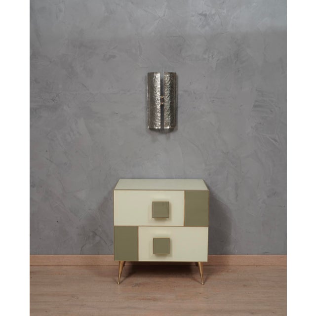 Murano Silver Art Glass Wall Light, 2000 For Sale - Image 4 of 11