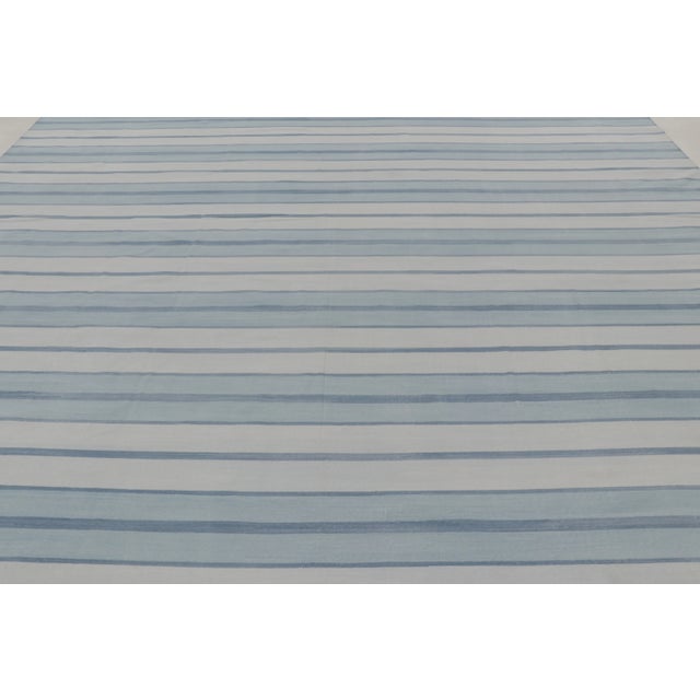 Traditional Oversized Contemporary Striped Cotton Dhurrie Rug by Rug & Kilim, India For Sale - Image 3 of 10