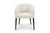 Dining Chair in White Sheep-Textured Fabric with Black Legs. The Utopía Dining Chair brings sweet imagination to life,...