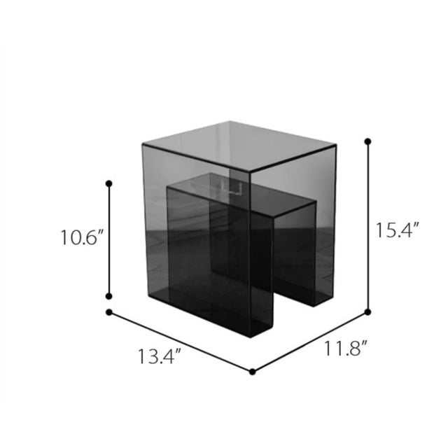 Acrylic Transparent Black Side Table . Timeless with a modern twist .The impressive plexiglass of this side table...