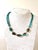 Lovely vintage turquoise beaded necklace with silver spacers, and chasp