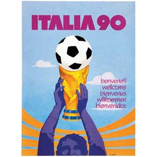 World Cup Italia 90 Poster, 1990 For Sale