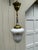 Old Lights On is pleased to offer this vintage brass hanging fixture with vintage glass shade. It is rewired and ready to...
