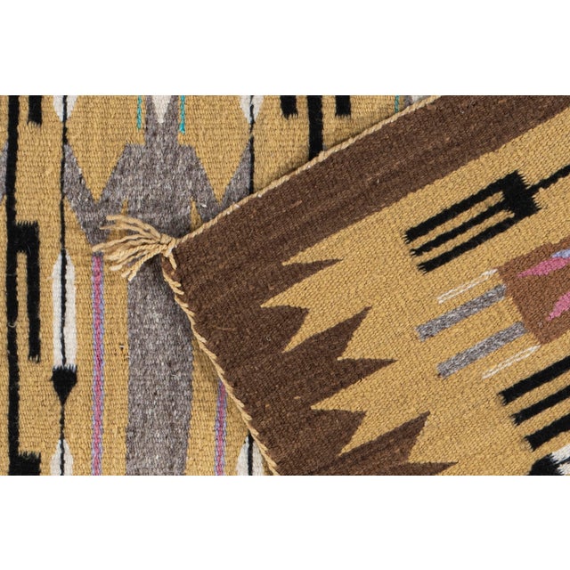 Native American Vintage Yei Navajo Style Rug 3' X 4'2 For Sale - Image 3 of 11