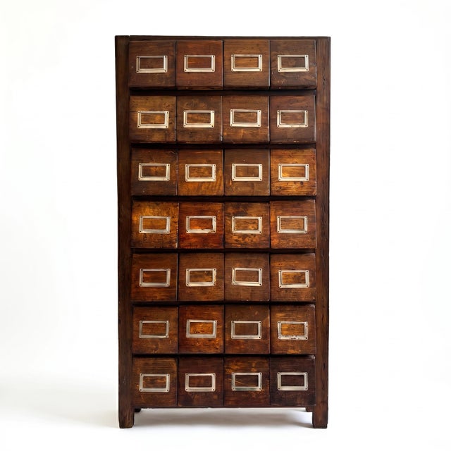 Vintage 24-Drawer Cabinet, 1950s For Sale - Image 12 of 12