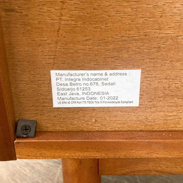 2020s West Elm One Drawer Nightstand With Open Shelf For Sale - Image 5 of 5