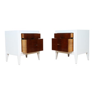 Mid-Century 2 Drawer Nightstands - A Pair For Sale