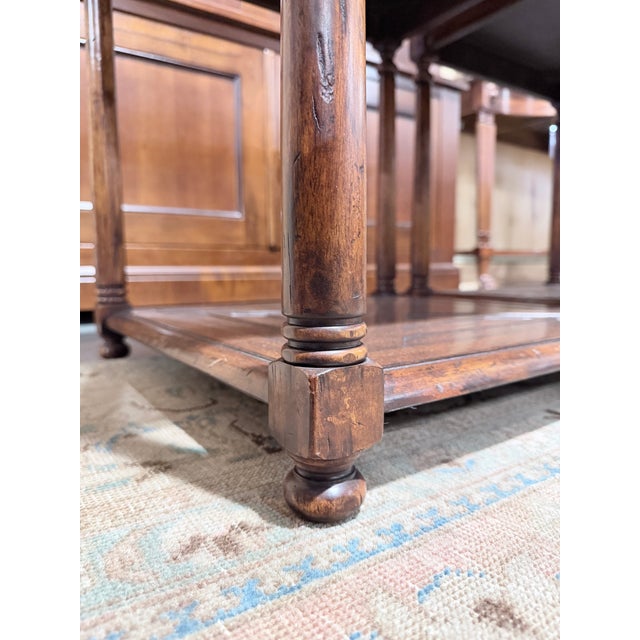 Wood Jonathan Charles Parquet Top Square End Tables - Set of 2 For Sale - Image 7 of 7