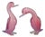 Large 20th Century Ducks in Pink Sommerso Glass by Archimede Seguso, Murano, Italy, Set of 2 For Sale