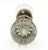 Art Deco style glass passage door knob set with clear glass knobs and brushed nickel rosettes. The original mounting...