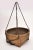 20th century Japanese fishing basket. Beautifully woven with long rope handles. Handles extend approximately 2 feet past...