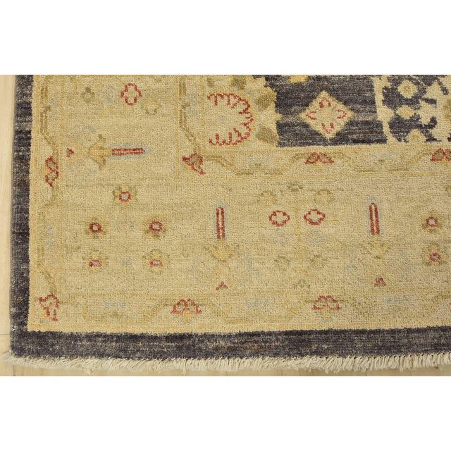 Ziegler Rug 6’4” X 9′ Dark Gray Wool Traditional Hand-Knotted Oriental Carpet For Sale - Image 10 of 13