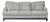 Ethan Allen Arcata 3-Seat Gray Sofa With Cushions For Sale