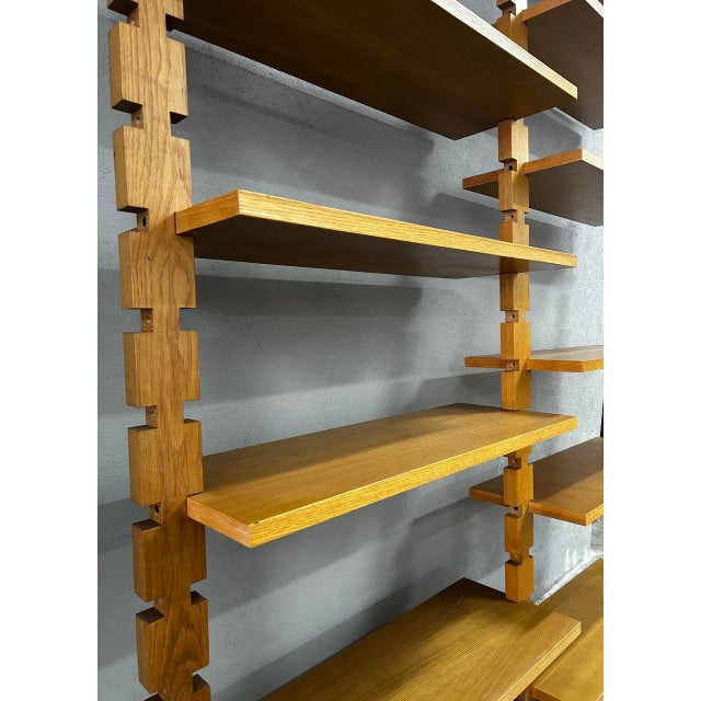 Vintage Bookcase in Wood by Marco Comolli, 1950s For Sale - Image 3 of 5