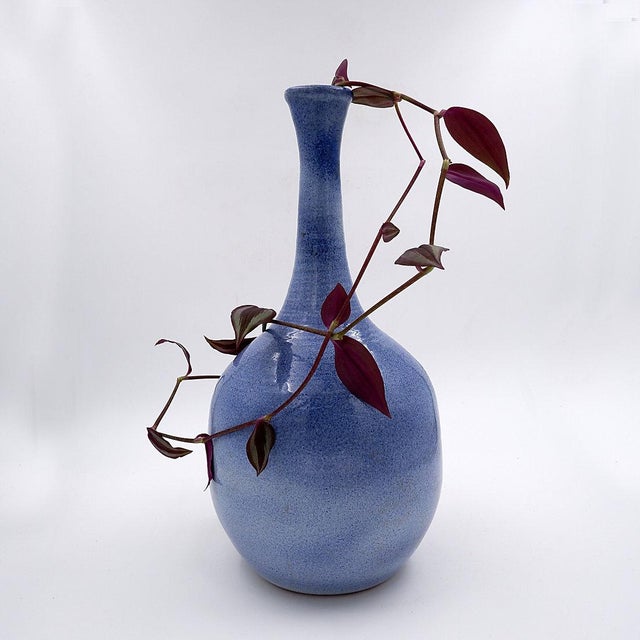 Vase decoration - Ceramic - design Measures : Ø 20cm H:44cm - Inter diameter bottle : 1,5cm Blue Clay Art Pottery Vases n...