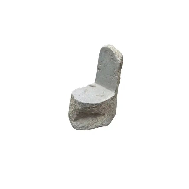 Contemporary Sculptural Solid Stone Chair From Java, Indonesia For Sale - Image 3 of 6