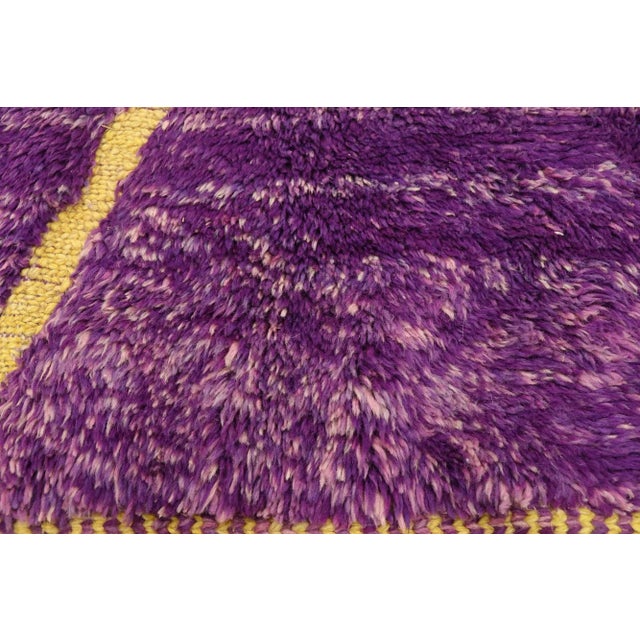 Berber Tribes of Morocco Purple Beni Mrirt Moroccan Rug - 07'02 X 10'02 For Sale - Image 4 of 9