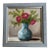Ranunculus Flowers Still Life in Blue Vase, “Happiness Blooms” Original, Framed Oil Painting For Sale