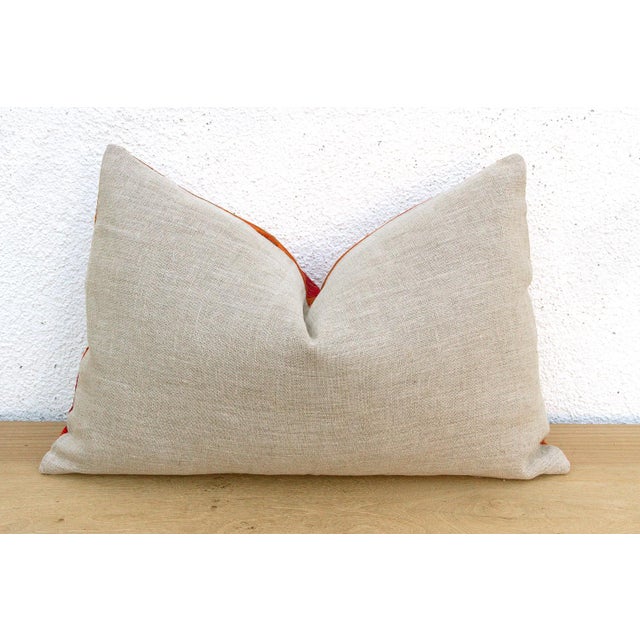 Sovereign Jewel, Heirloom Bagh Phulkari Pillow For Sale In Los Angeles - Image 6 of 7