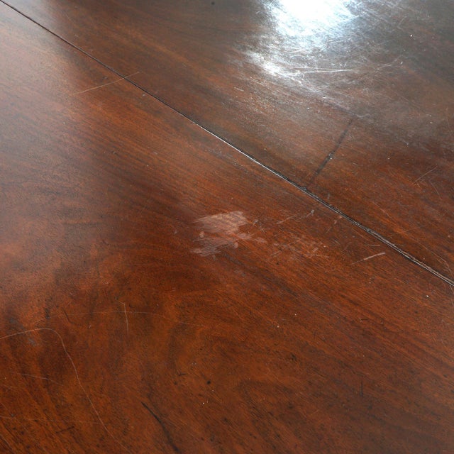 Antique Hepplewhite Three Section Mahogany Banquet Table Circa 1830 For Sale - Image 9 of 12