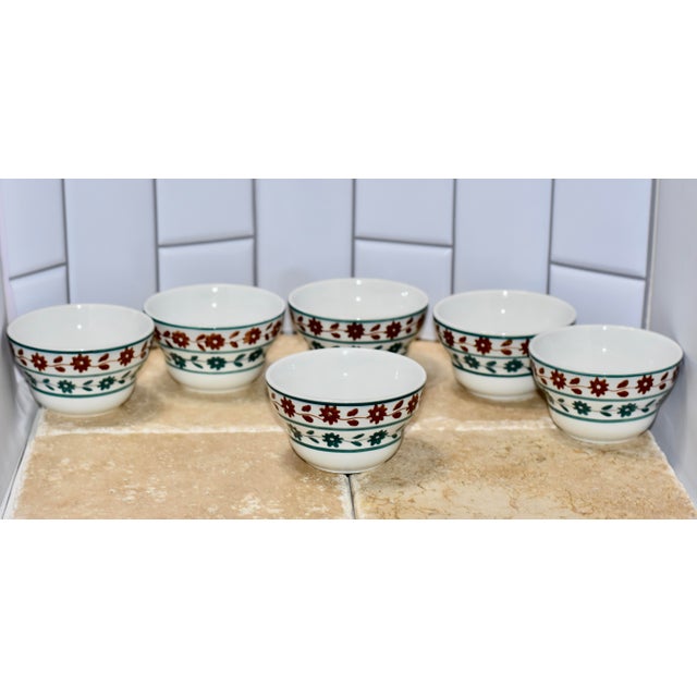 Richard Ginori Vintage Richard Ginori Mondovi Floral Pattern 6 Piece Coffee Tea Cup Set For Sale - Image 4 of 6