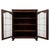 Early 20th Century Antique English Oak Glazed Display Cabinet For Sale - Image 4 of 12
