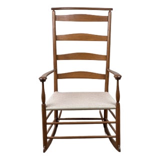 Antique Shaker #7 Shawl Back Rocker Attributed Mount Lebanon Shakers, Circa Early 20th Century For Sale