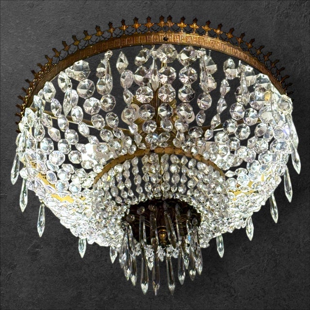 Traditional Antique Empire Ceiling Lamp, 1890s For Sale - Image 3 of 5