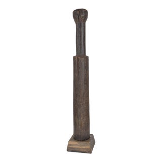 Early 20th Century Tabwa Wooden Phallic Figure on Custom Base For Sale