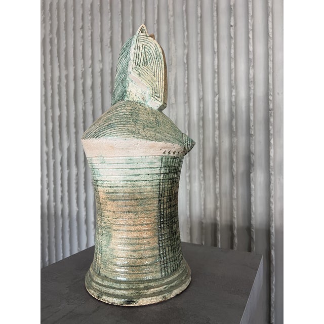 Large Sculptural Ceramic Chess Set from Maria Kenarova, Set of 32 For Sale - Image 18 of 18