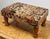 Antique Floral Upholstered Footstool W/ Turned Wood Legs For Sale - Image 9 of 11