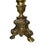 This antique brass candlestick features stunning Gothic styling with intricate detailing throughout the stem and base. The...