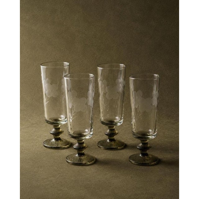 Vintage Champagne Glasses, 1970s, Set of 4 For Sale - Image 12 of 12