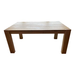 Crate & Barrel Terra 65" Natural White Oak Solid Wood Dining Table For Sale