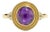 Vintage Inspired Amethyst and Topaz Ring in Silver, Gold, Size 6 For Sale