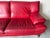 Vintage Postmodern Nicoletti Salotti–Style Italian Red Leather Sofa For Sale - Image 4 of 11
