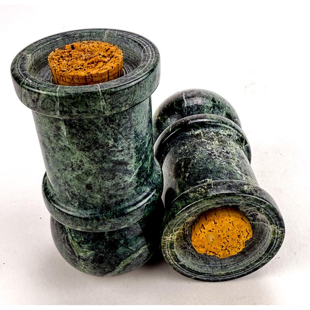 Stone Heavy Stone or Granite Salt and Pepper Shaker Set For Sale - Image 7 of 7